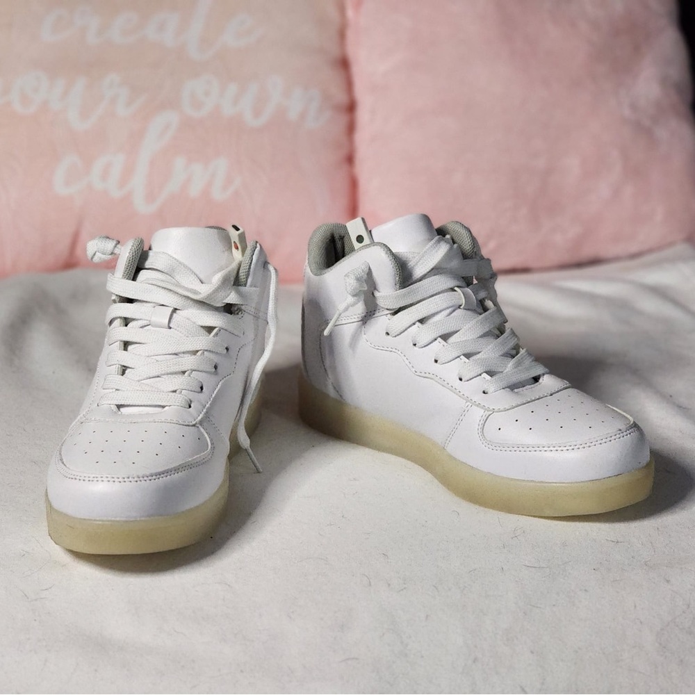 White light up shoes